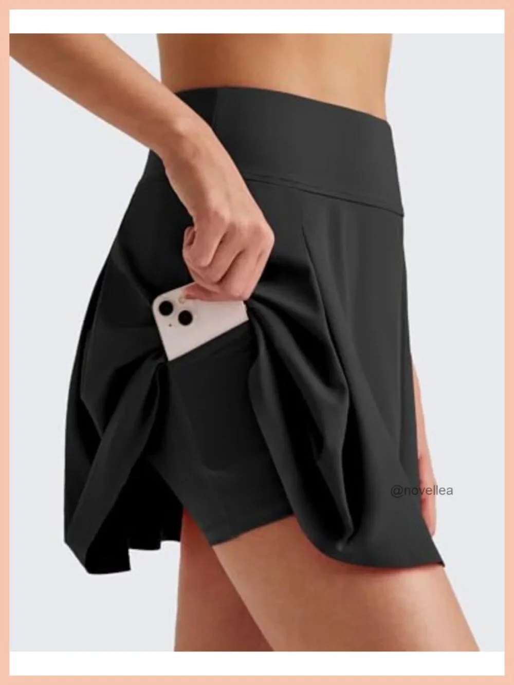 High Waisted Tennis Skorts for Women Pleated Flowy Athletic Skirt with 4 Pockets